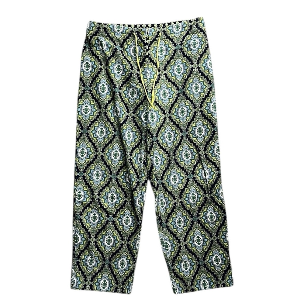VERA BRADLEY corduroy pajama PJ Pants CAMBRIDGE Green Navy Blue